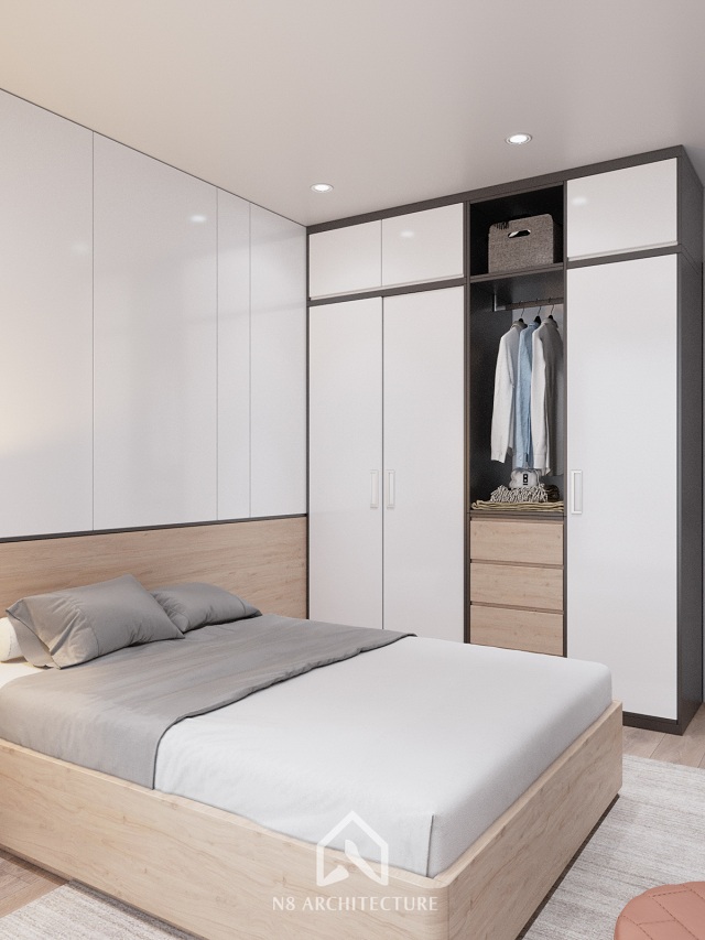 Thiết kế phòng ngủ chung cư đẹp PN6807 hiện đại tinh tế giá rẻ