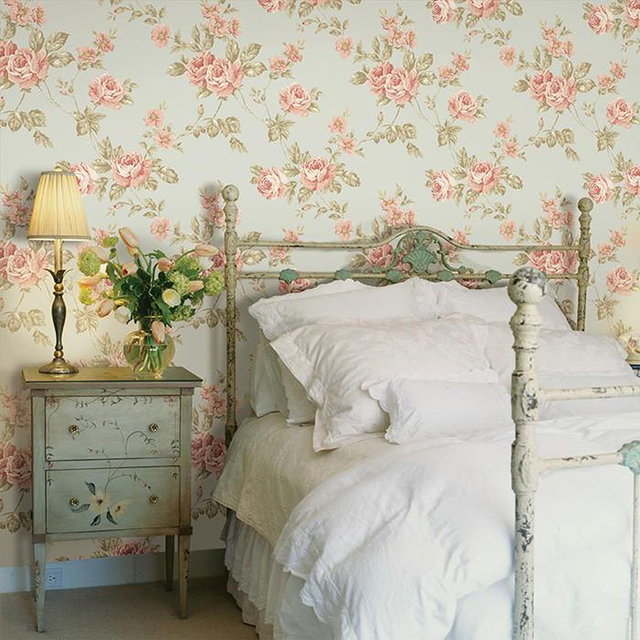 giấy dán tường phòng ngủ phong cách vintage 1