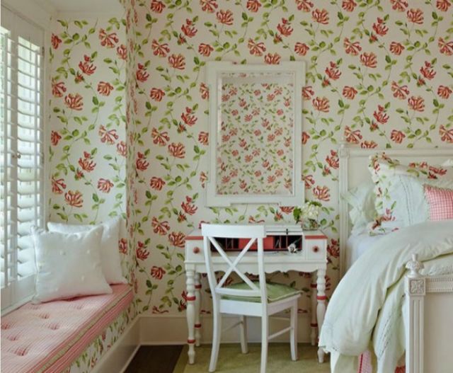 giấy dán tường phòng ngủ phong cách vintage