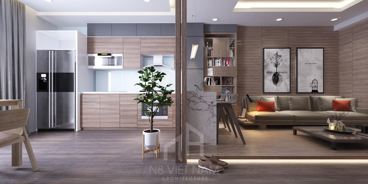 15 Mẫu thiết kế nội thất chung cư 70m2 đơn giản tinh tế cho vợ chồng trẻ
